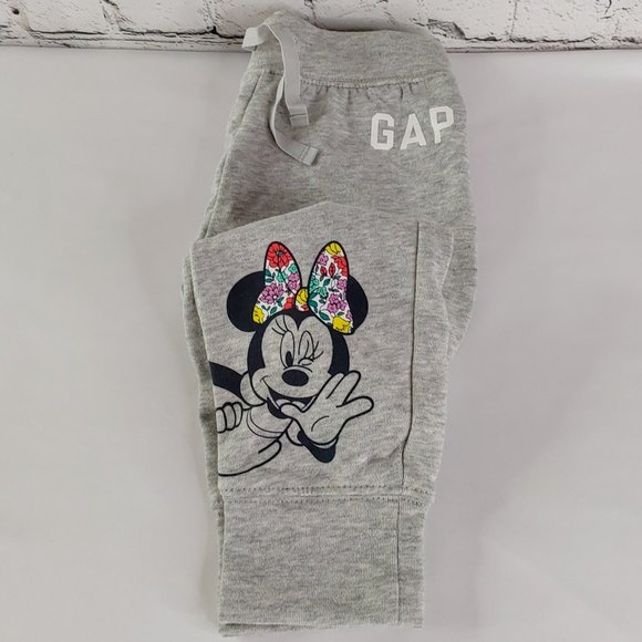 'BABY GAP' JOGGERS 'MINNIE~MOUSE' FLEECE PANTS - Picture 1 of 15